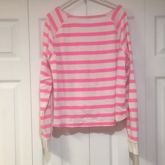 Aeropostale pink and white striped sweatshirt - Picture 5 of 5